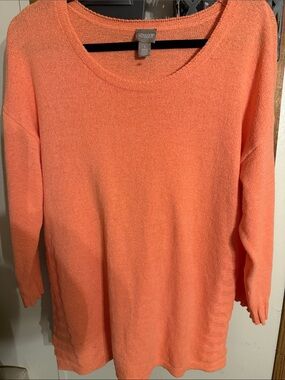 Chico's Beautiful Coral Knit Women's Sweater Size M